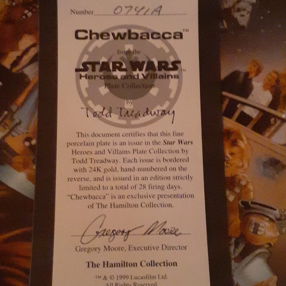 Hamilton Collection Star Wars plate - Picture 3 of 3